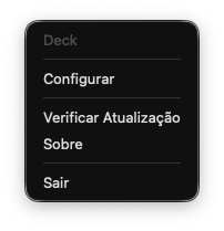 Menu do System Tray