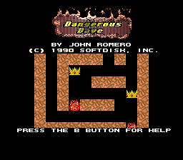 Dangerous Dave title screen on the SNES
