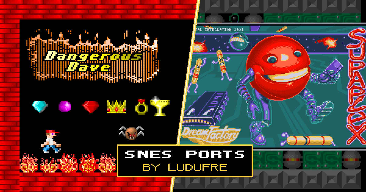 Dangerous Dave & Supaplex — SNES ports by ludufre