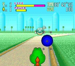 A Chain Chomp hit in the first stage